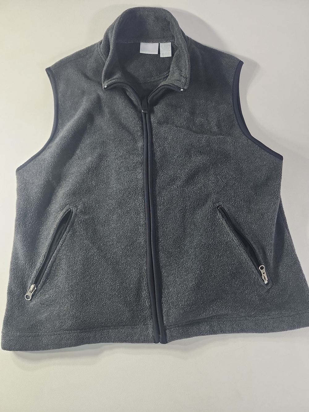 Northwest Blue Men's Dark Gray Fleece Zip Vest